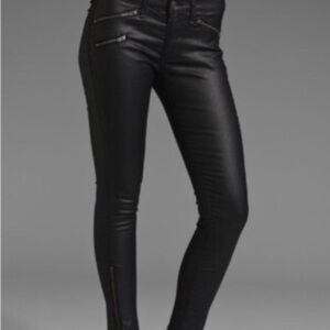 Rag & Bone Women's Black Coated Skinny Jeans